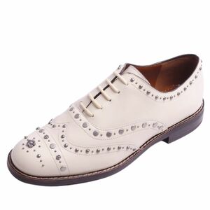  ultimate beautiful goods Coach COACH leather shoes oxford shoe studs car f leather leather shoes EU36 US5.5C white cg04mn-rm05f03234