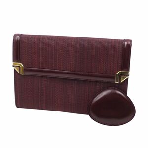  beautiful goods Conte sCOMTESSE bag clutch bag second bag hose hair - horse wool lady's Germany made bordeaux ch09os-rm04e21102