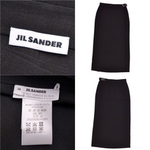 美品 ジルサンダー JIL SANDER スカート ロングスカート ラップスカート 無地 シルク ボトムス レディース 34 ブラック cg02or-rm10f02408_画像6