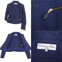 Vintage クリスチャンディオール Christian Dior SPORTS ジャケット ジップアップ ブルゾン レディース M ネイビー ch09me-rm11c11623_画像8