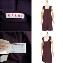 美品 マルニ MARNI ワンピース ドレス ノースリーブ スクエアネック バックレス トップス レディース 38 ボルドー cg04dt-rm11f03492_画像6