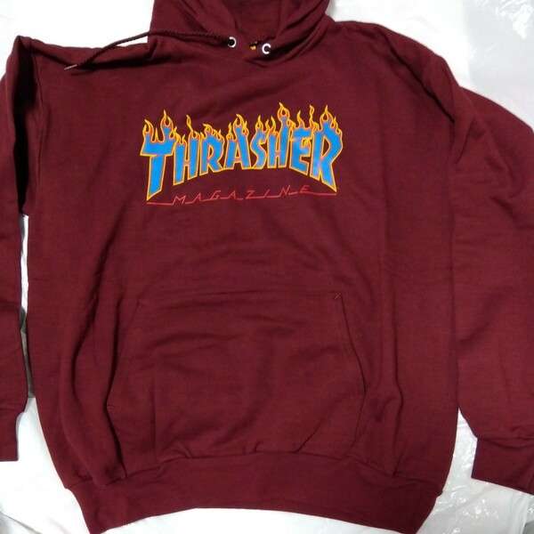 送料込み　スラッシャー THRASHER 　HOODIE　　フレーム柄パーカー　Mサイズ 