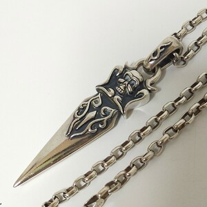 HELLHOUND ヘルハウンド SKULL SWORD PENDANT スカルソードペンダントネックレス チェーンセット silver925/シルバー925