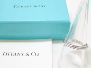 9283[TS]現行品♪Tiffany＆Co/ティファニー■ トゥギャザー ミルグレイン バンドリング Pt950 プラチナ 3ｍｍ/16号 指輪