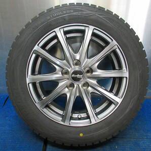 ★7-7.5分山★18年製★ ダンロップWM01 175/65R15 社外ホイール 15×6J +45 5H-100 4本セット スタッドレス アリオン・ラクティス等 A362の画像3