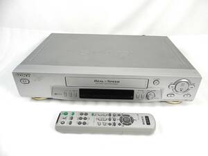 [Q9597]SONY/ソニー ビデオデッキ VHS Hi-Fi SLV-R155 リモコン付