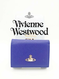 【新品】Vivienne Westwood ヴィヴィアン ウエストウッド 三つ折り財布 がま口 ブルー