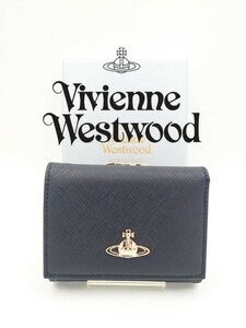 【新品】Vivienne Westwood ヴィヴィアン ウエストウッド 三つ折り財布 レザー ブラック