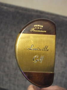 Louisville Golf premium USA パーシモン　パター　ウッドシャフト　カバー付き