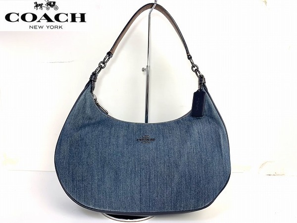 美品★送料無料★ コーチ COACH デニム ショルダーバッグ セミショルダー トートバッグ