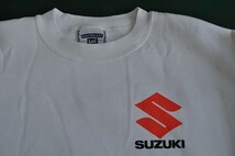 ▼メトロレーシングスエットシャツ　SUZUKI　ホワイト　サイズL　新品袖M赤_画像6