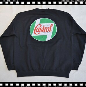 サイズＬ　メトロレーシングスエットシャツ　Castrol　ブラック　新品　袖M黒