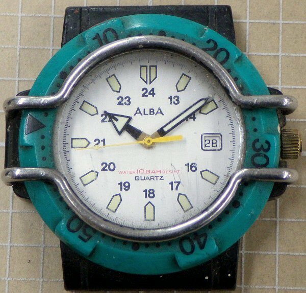 ★即決★送料無料★パーツ取り用ヘッドのみ★SEIKO V532A ムーブメント使用/SEIKO ALBA V532-6C20★動作品★