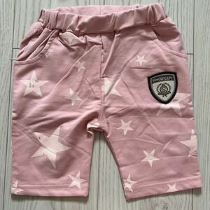 残り1点 80 新品タグ付き ベビー キッズ 女の子 ハーフパンツ 半ズボン 星プリント スウェット