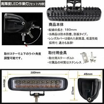 LEDワークライト 作業灯 DC12V/24V兼用 60W 2700ルーメン 狭角30° 3000K/6000K/5000K 3色切り替え 20連 単品 1個 30日保証_画像4