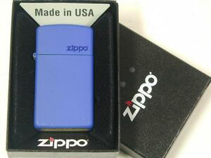 2000年 絶版 Zippo ブルーマット ロイヤルマット（青無地）ジッポーロゴ#1629スリム新品1630