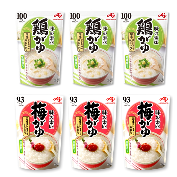 ■味の素KK おかゆ　鶏がゆ(250g) x3　梅がゆ(250g) x3　　■お粥