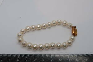 ^vK18YG metal fittings pearl pearl 7. sphere bracele ②^V