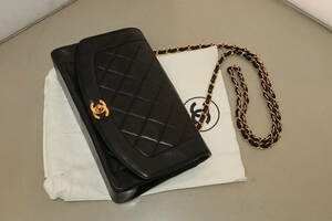 ■□シャネル CHANEL マトラッセ チェーン ココマーク ショルダーバッグ レザー ダイアナフラップ□■