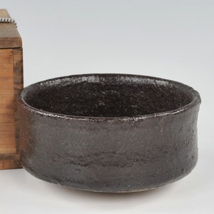 Seto Black Half -цилиндрическая коробка чайной чаши