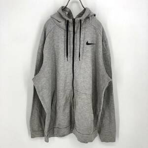 XL NIKE ナイキ パーカー ジップパーカー スウェット ライトグレー 裏起毛 長袖 リユース ultramto pa0291