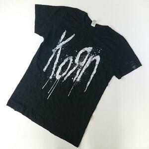 KORN ミュージックTシャツ バンドTシャツ バックロゴ M 黒 mts0228