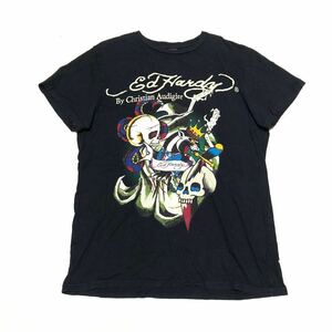 【送料360円】Ed Hardy エドハーディ 半袖Tシャツ 男性用 メンズ Lサイズ スカル CD301