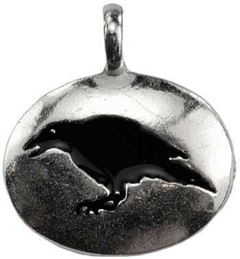 AzureGreen Raven Totem Amulet 知性や心身両面の健康