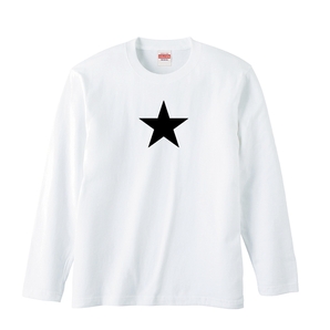 ワンスター ロングスリーブTシャツ(リブなし)2枚セット Lサイズ ①ブラック×ホワイト ②ホワイト×ブラックの画像2