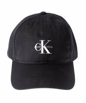 新品タグ付き ユーロモデル 黒 カルバンクライン ジーンズ Calvin Klein Jeans CK 帽子 キャップ モノグラム ベースボールキャップ_画像2