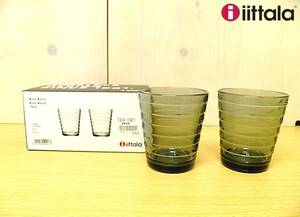 【北欧ガラス器】iittala◆Aino Aalto Juomalasi Grey◆イッタラ◆アイノ・アアルト◆タンブラー◆2客セット◆Grey(グレー)