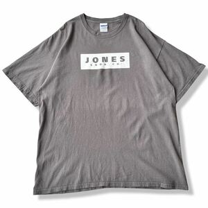 【00s】GILDAN(ギルダン) JONES SODA 企業ロゴ プリントTシャツ XL グレー ヘビーウェイト 両面プリント 半袖Tシャツ 古着