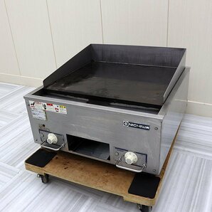 18年 美品 ニチワ 鉄板 電気グリドル 卓上 強力 6kw 餃子ステーキハンバーグ海鮮 TEG-600 三相200V 300度 600×600 店舗厨房業務用-2の画像1