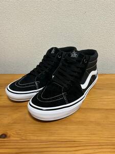 送料無料 美中古 VANS SK8-MID GROSSO MID ブラック 28.5cm US 10.5 バンズ ジェフ グロッソ ANTI HERO VN0A5FCG6BT