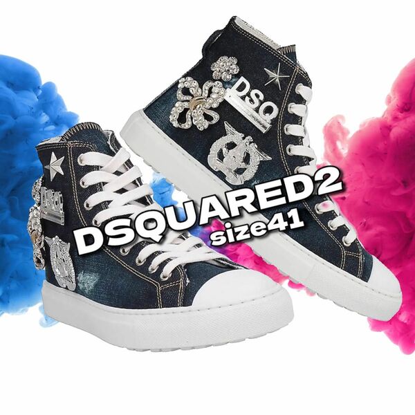 【新品】DSQUARED2 ★ディースクエアード ハイカットスニーカーサイズ41