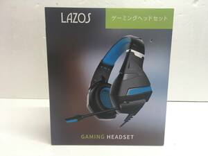 Y108-831 LAZOS GAMING HEADSET ラソス ゲーミングヘッドセット ブルー L-GH-BL