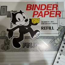 FELIX THE CAT　旧サンリオ　ルーズリーフシート　2冊組　下町文房具屋さん閉店処分　フィリックス_画像2