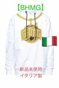 【BHMG】Billion Headz Music Group イタリア製 スウェットパーカー 白 ホワイト L 新品未使用