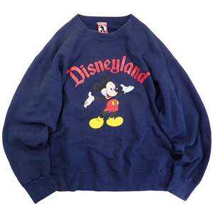 5059/良好 MICKY INC USA製90'sビンテージ スウェット XL ミッキーマウスDisneyland レーナー MICKEY MOUSE THE WALT DISNEY COMPANY古着