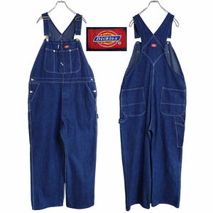 5041/Dickies USA製 90'sビンテージ オーバーオール 42(W106cm)●洗濯プレス済●ボタンフライ カバーオール ワークパンツ ディッキーズ古着