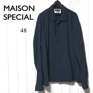 メゾンスペシャル シャツコート 48 紺/MAISON SPECIAL ポリ100％ オーバーサイズ 