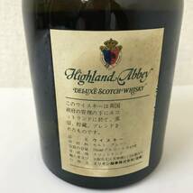 【古酒】HIGHLAND ABBEY ハイランドアビー デラックス スコッチ ウイスキー 特級 従価 760ml 未開栓 長期保管品_画像3