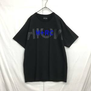 HZ9876★M+RC NOIR : ロゴプリントTシャツ★L★黒 マルシェノア