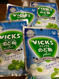 4袋　VICKS ヴイックスのど飴 プラス ハーバルミントパウダー 62g