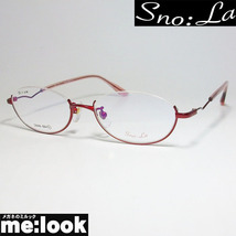 Sno:La スノーラ レディース　逆ナイロール 眼鏡 メガネ フレーム SN46-064-2 度付可 レッド_画像1