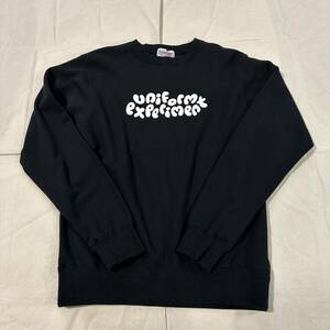 23AW 新作 新品未使用 uniform experiment ユニフォームエクスペリメント INSANE CREWNECK SWEAT インセイン スウェット BLACK 2