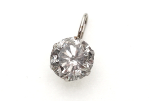  large grain diamond!! Pt900 diamond 0.758ct pendant top platinum diamond charm Berry light gray one bead diamond top 