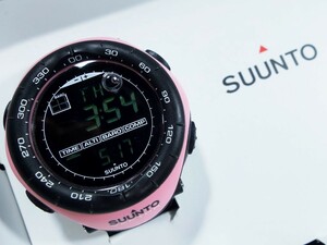 ^ out of print SUUNTO Suunto VECTOR pink / black face complete operation box attaching * beautiful goods!!!^