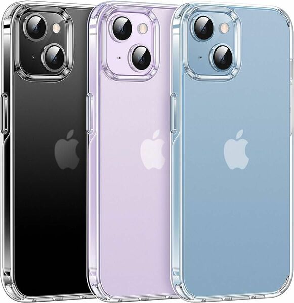 iPhone 14 Plus 用 ケース クリア マット感 耐衝撃 米軍MIL