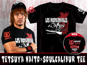 新日本プロレス 内藤 × ソウルキャリバー Tシャツ L or XL 新日 内藤哲也 ロス・インゴベルナブレス・デ・ハポン SOULCALIBUR × L.I.J